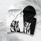 Personalized Line Drawing Unisex Hoodie | Seepu | white and black