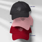  Personalized Pet Embroidery Cap | Seepu | dark grey, pink, cranberry