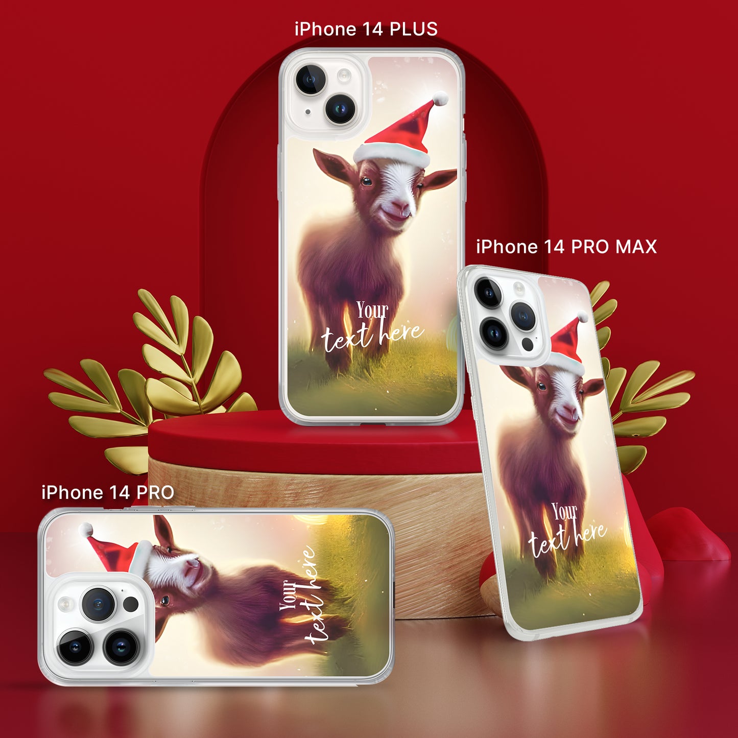 Personalized Christmas iPhone Case - Goat | Seepu  14 PRO, 14 PLUS, 14 PRO MAX