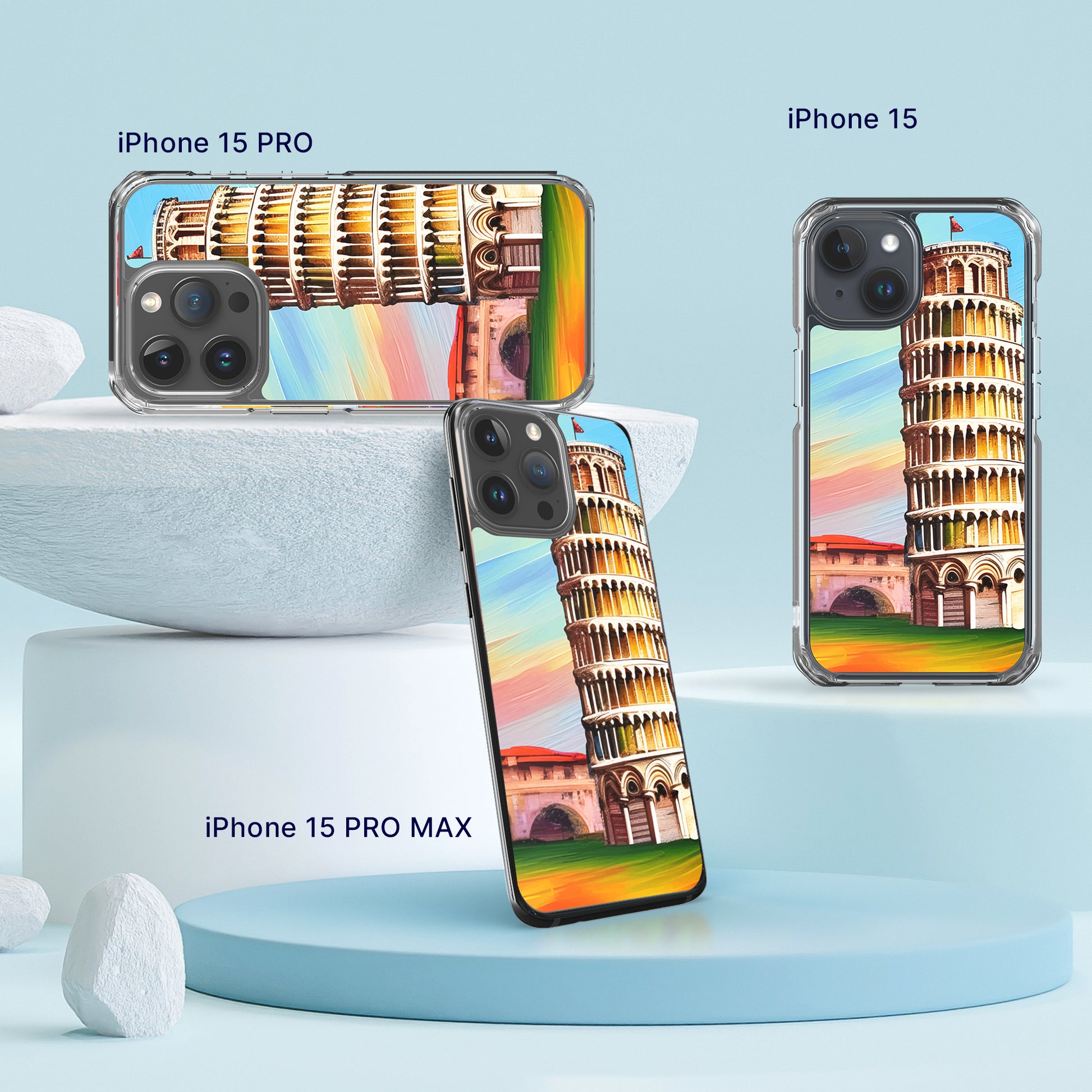 Fashionable iPhone Case with cityscape painting - Paris Louvre| Seepu | 15 PRO, 15, 15 PRO MAX