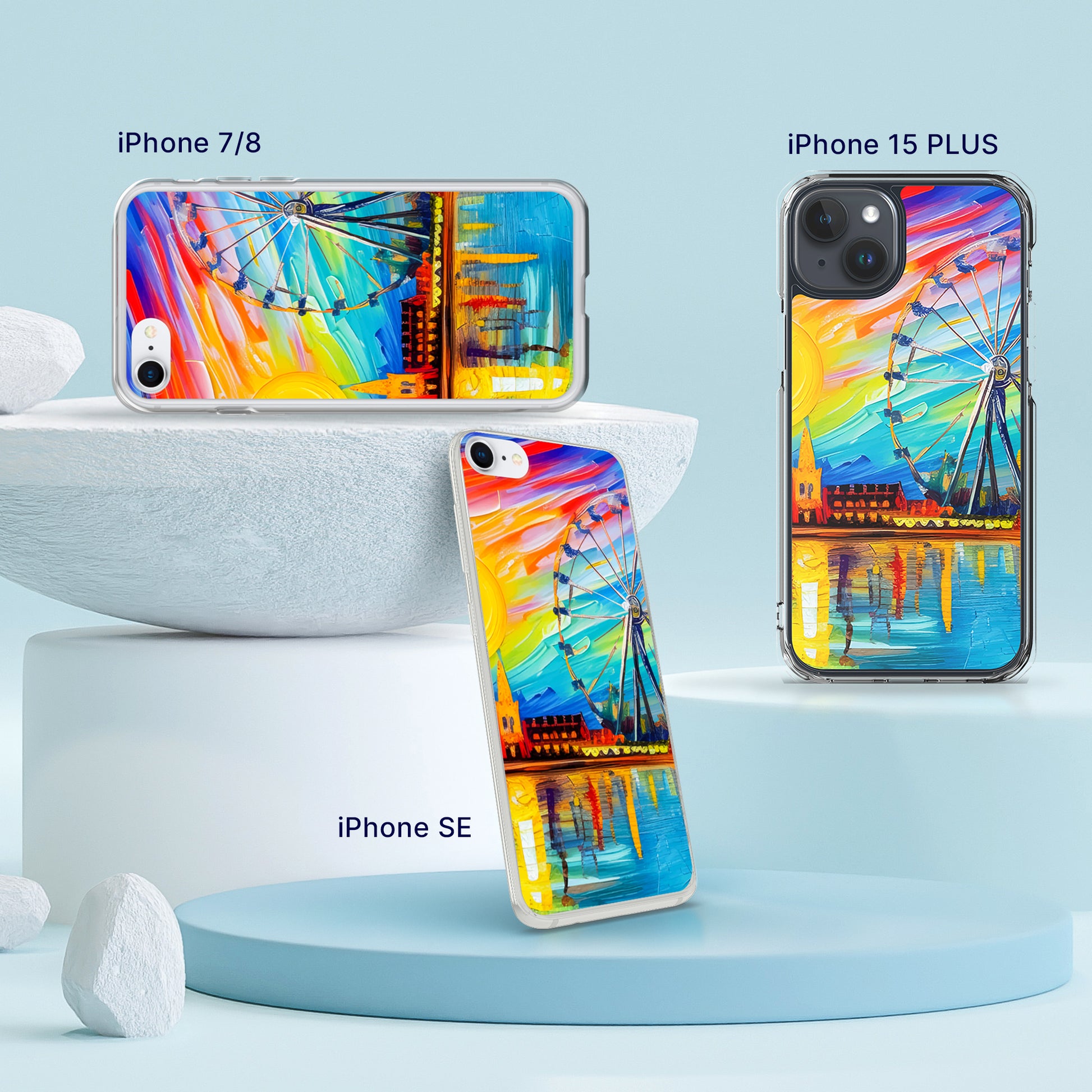 Fashionable iPhone Case with cityscape painting - Wien | Seepu |  7/8, 15 PLUS, SE