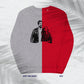 Personalized Line Drawing Unisex Organic Sweatshirt | Seepu | grey and red