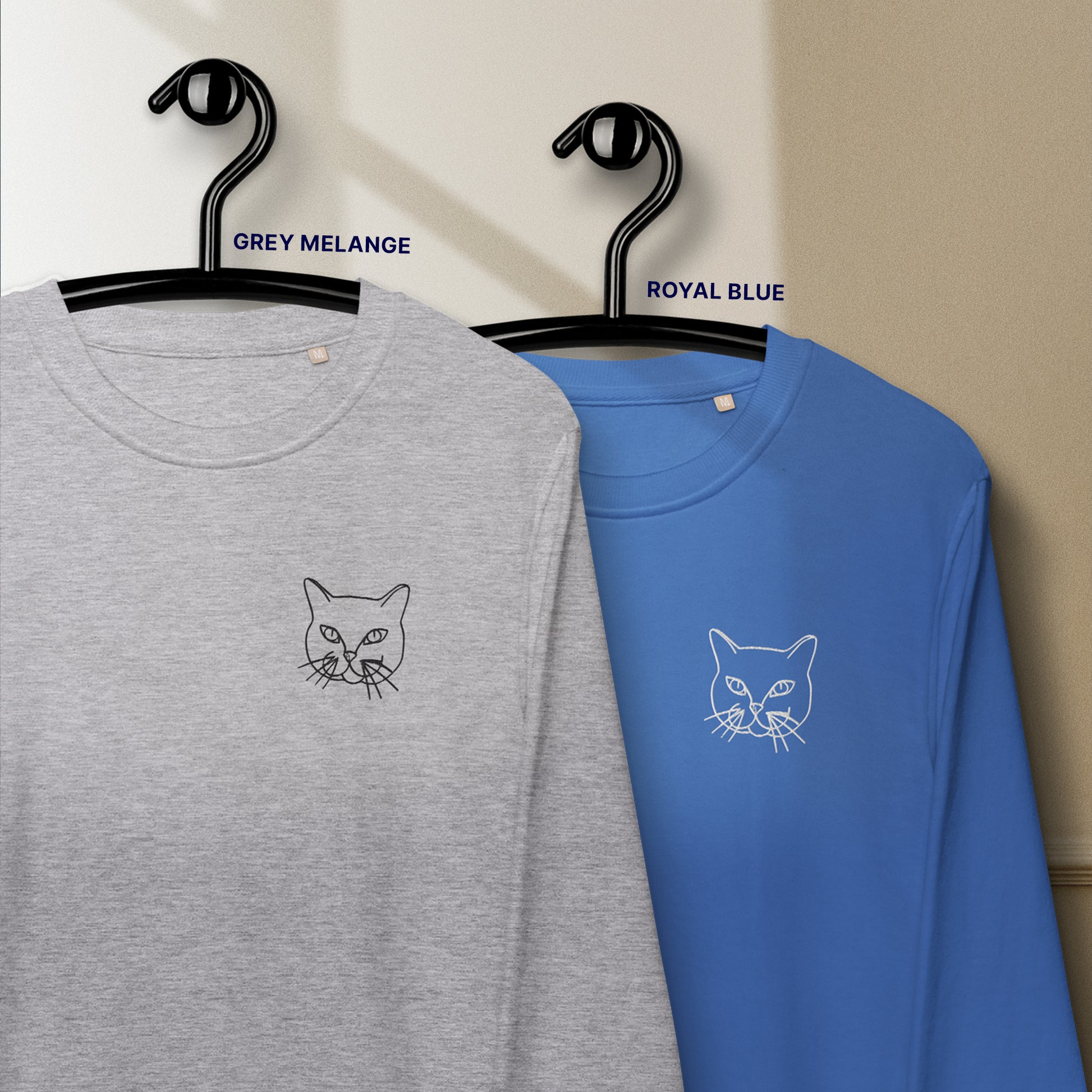 Personalized Pet Embroidery Unisex Sweatshirt | Seepu | grey and blue
