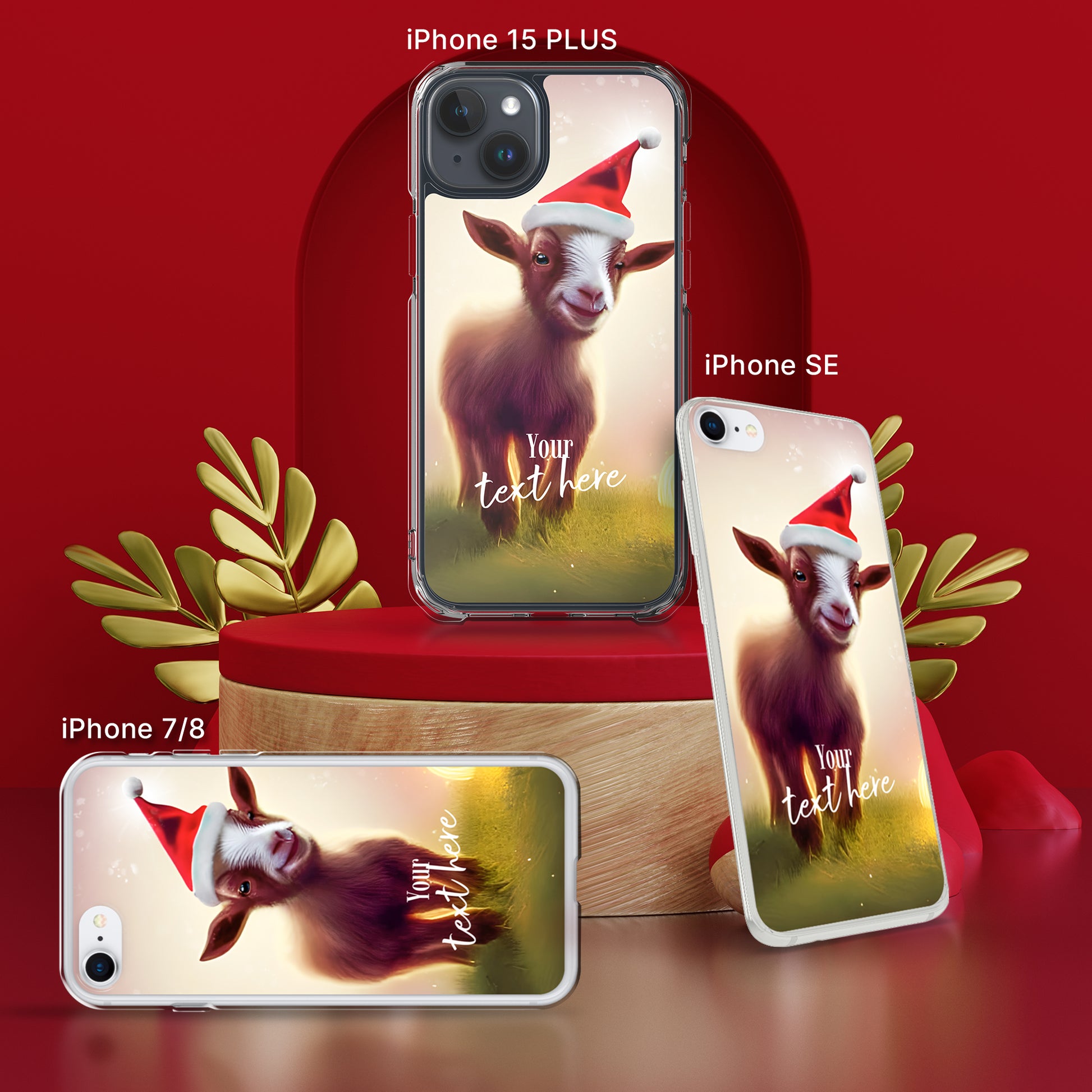 Personalized Christmas iPhone Case - Cat | Seepu | 15 PLUS, 7/8, SE