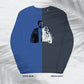 Personalized Line Drawing Unisex Organic Sweatshirt | Seepu | blue and navy