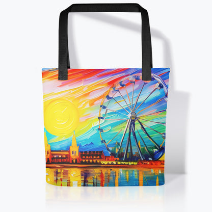 Stylish and spacious tote bag with Vienna print | Seepu