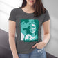 Personalized Women's T-Shirt - Large Portrait in Green | Seepu