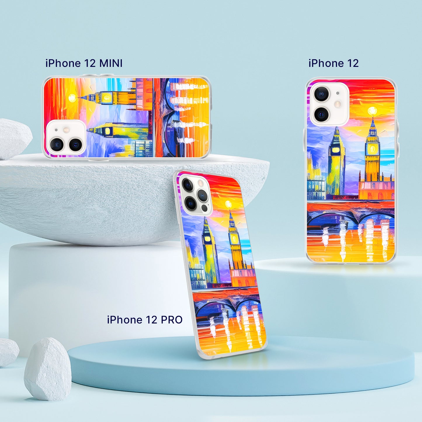 Fashionable iPhone Case with cityscape painting - London Tower Bridge| Seepu |  12 MINI, 12, 12 PRO