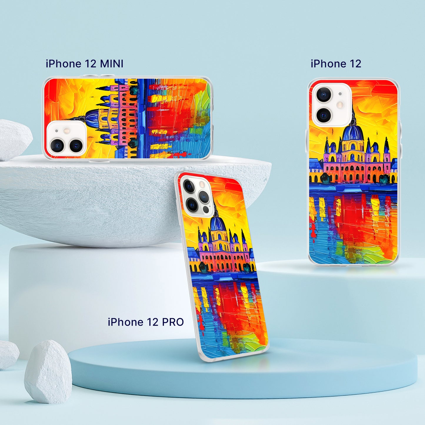 Fashionable iPhone Case with cityscape painting - Wien, Schonbrunn Palace | Seepu | 12 MINI, 12, 12 PRO