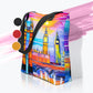 Large tote bag with cityscape painting - London | Seepu