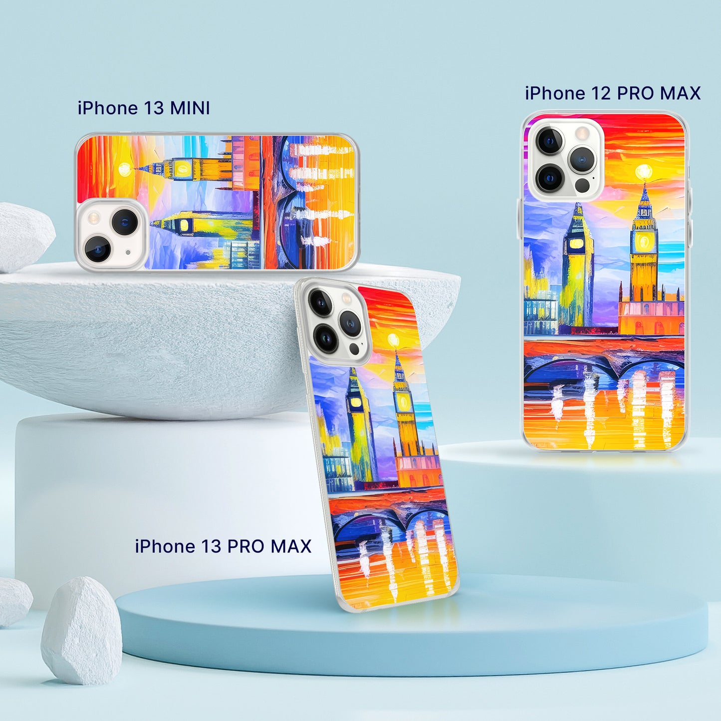 Fashionable iPhone Case with cityscape painting - London Tower Bridge| Seepu |  13 MINI, 12 PRO MAX, 13 PRO MAX