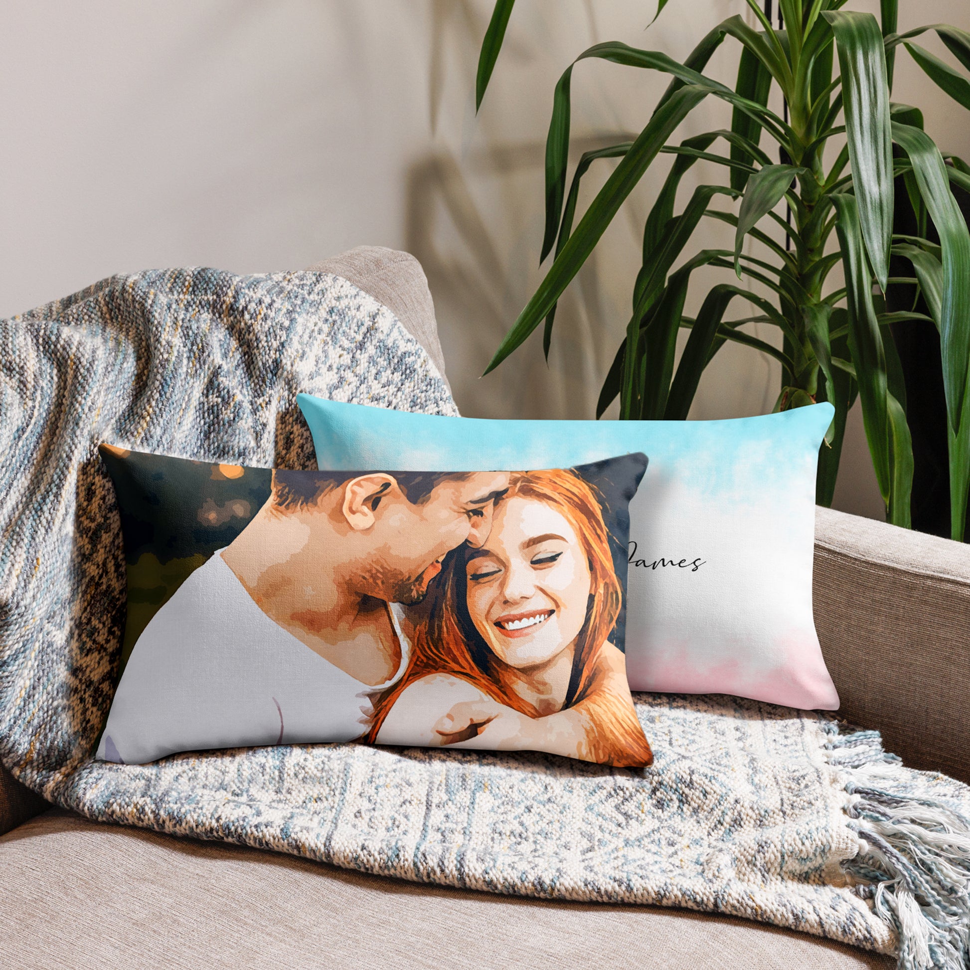 Personalized Two-Sided Pillow with Portrait| Seepu