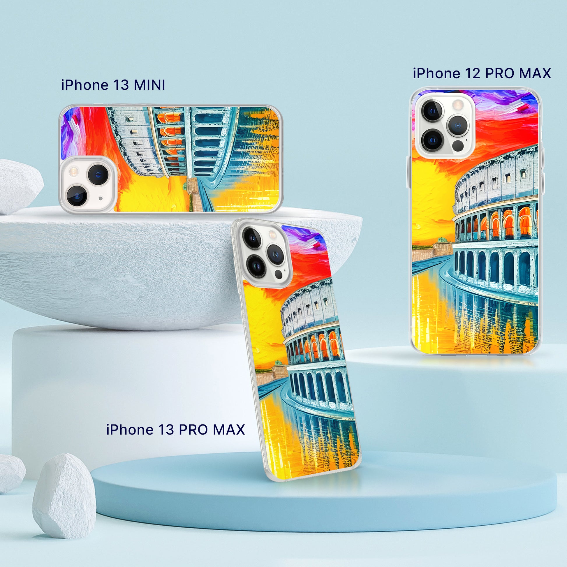 Fashionable iPhone Case with cityscape painting - Rome| Seepu | 13 MINI, 12 PRO MAX, 13 PRO MAX