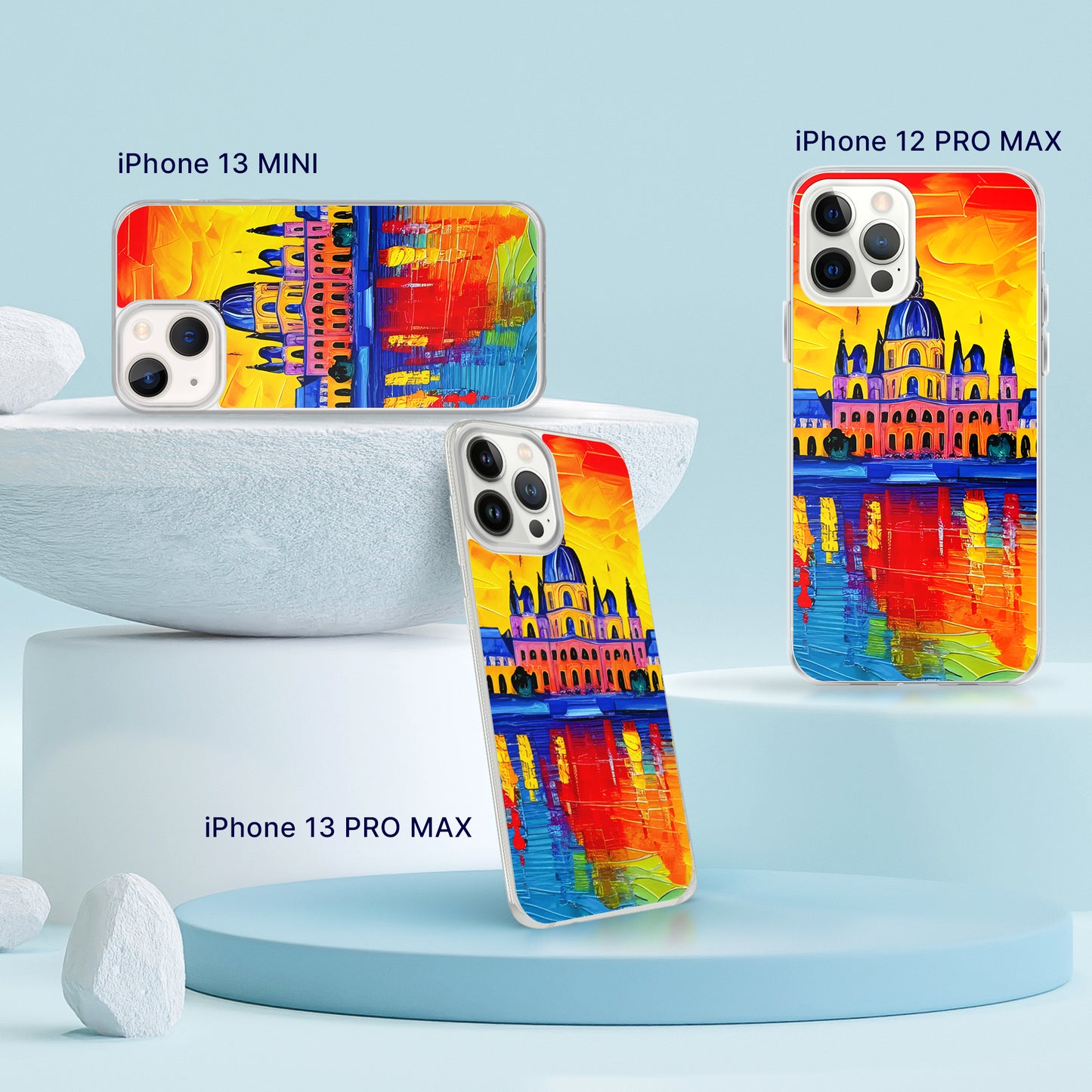 Fashionable iPhone Case with cityscape painting - Wien, Schonbrunn Palace | Seepu | 13 MINI, 12 PRO MAX, 13 PRO MAX