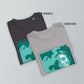 Personalized Men's T-Shirt in anthracite and heather grey- Green Portrait | Seepu