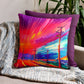 Two-sided premium pillow case with cityscape painting print - Sofia | Seepu